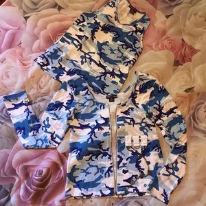 Two(2) piece tank top set blue camo